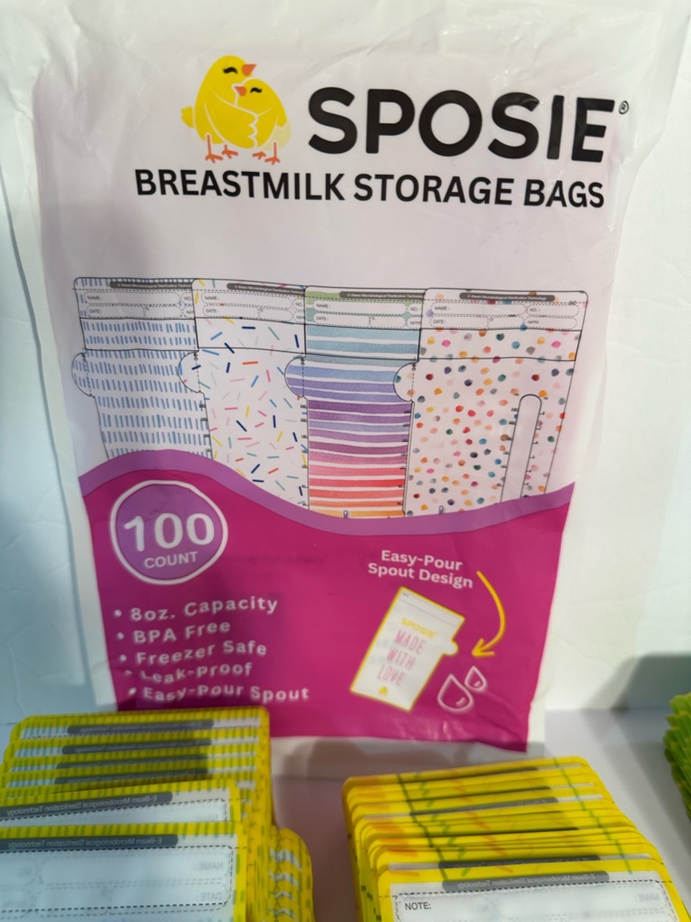 Sposie Breastmilk Storage Bag Freezer Bags with Pour Spout 8 Oz 100 Count *Open* - Picture 11 of 12